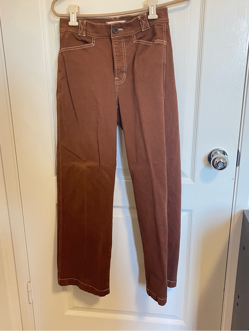 Madewell Brown Cropped Straight-Leg Jeans